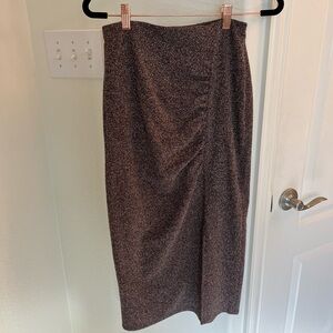 Express Dark Brown Pencil Skirt